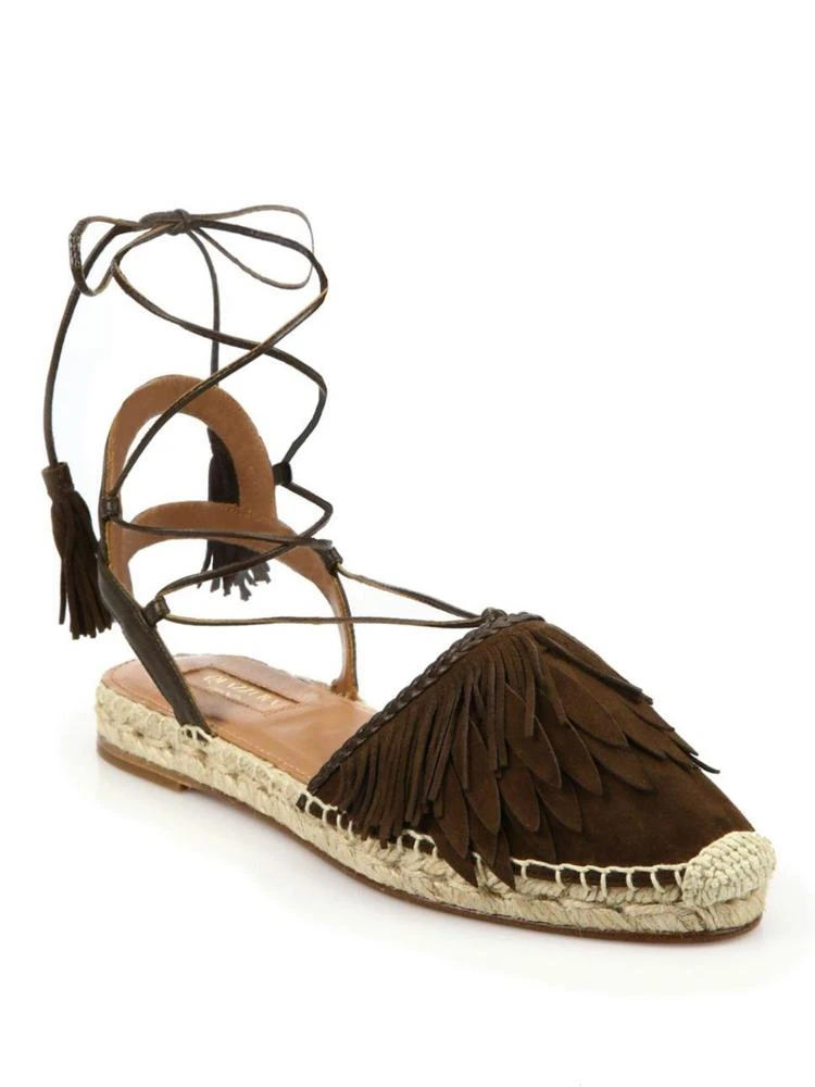 商品Aquazzura|绑带平底鞋,价格¥1948,第1张图片