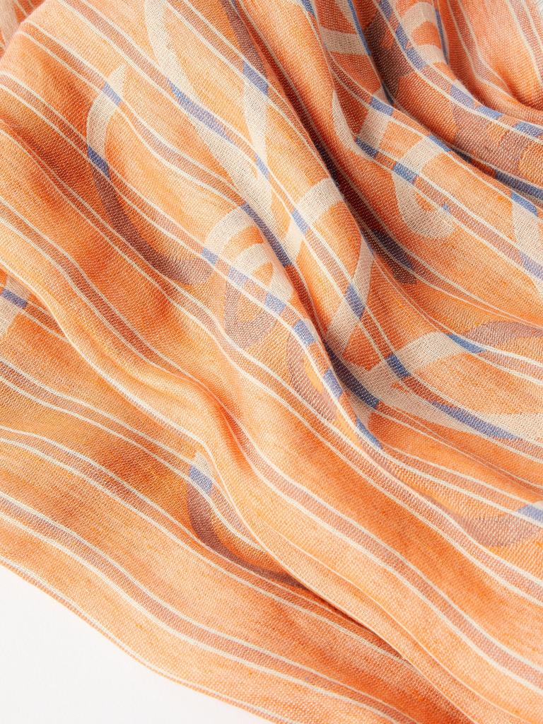 Anagram stripe linen-blend scarf商品第2张图片规格展示