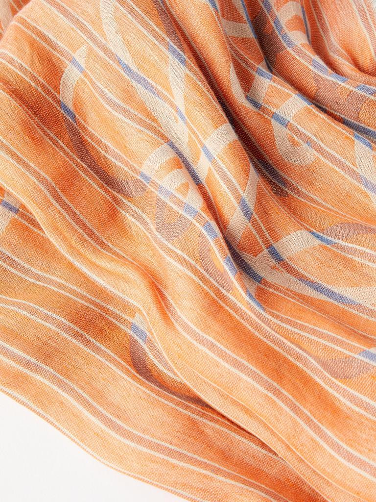 商品Loewe|Anagram stripe linen-blend scarf,价格¥3929,第4张图片详细描述
