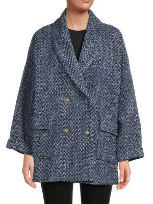 商品ba&sh|Textured Wool Blend Double Breasted Coat,价格¥1838,第1张图片