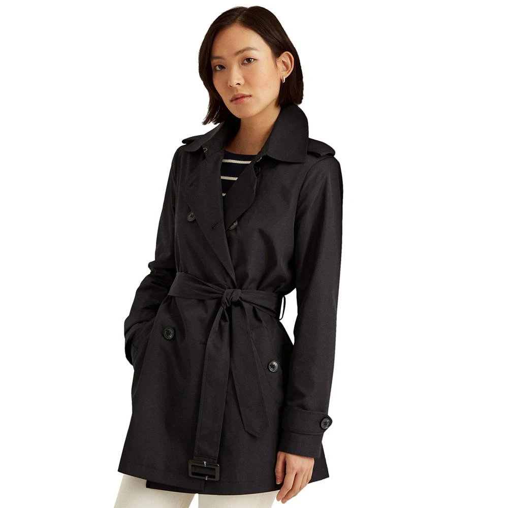 商品Ralph Lauren|Women's Petite Double-Breasted Belted Trench Coat, Created for Macy's,价格¥426,第3张图片详细描述