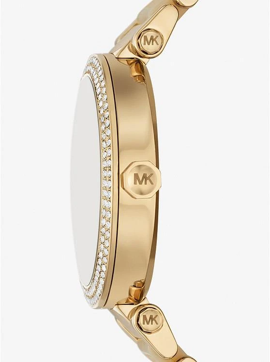 商品Michael Kors|Parker Pavé Gold-Tone and Acetate Watch,价格¥1344,第2张图片详细描述