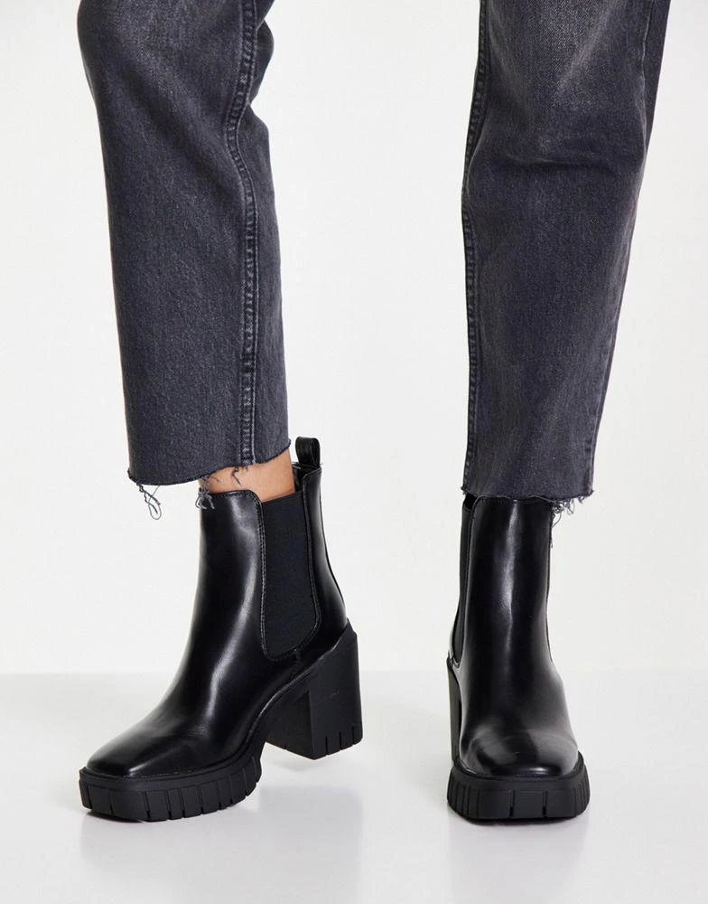 商品Origins|Origins Edison mid heel chelsea boot in black,价格¥198,第3张图片详细描述
