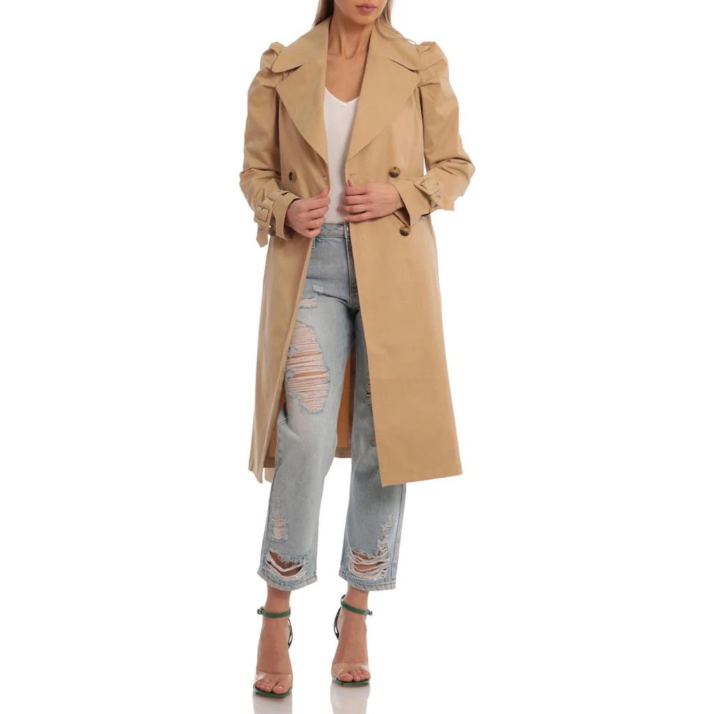 商品Avec Les Filles|Avec Les Filles Women's Cotton Puff Sleeve Double Breasted Trench Coat,价格¥533,第1张图片