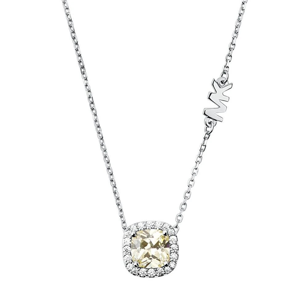 商品Michael Kors|Women's Cushion Halo Pendant with Cubic Zirconia Clear Stones,价格¥590,第1张图片