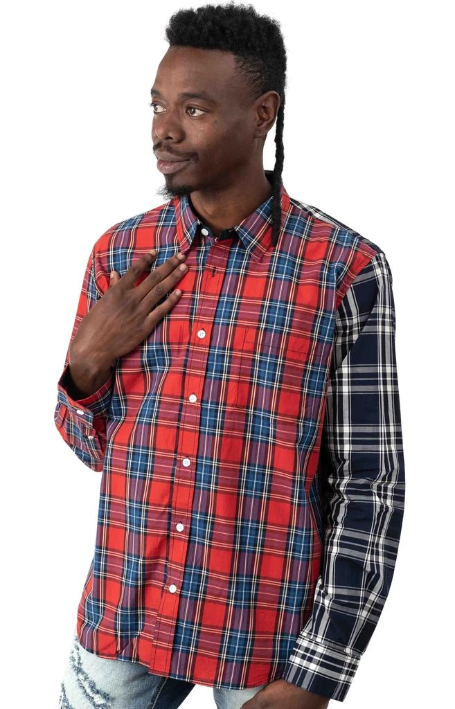 商品STUSSY|Mixed Plaid Button-Up Shirt - Multi,价格¥488,第2张图片详细描述