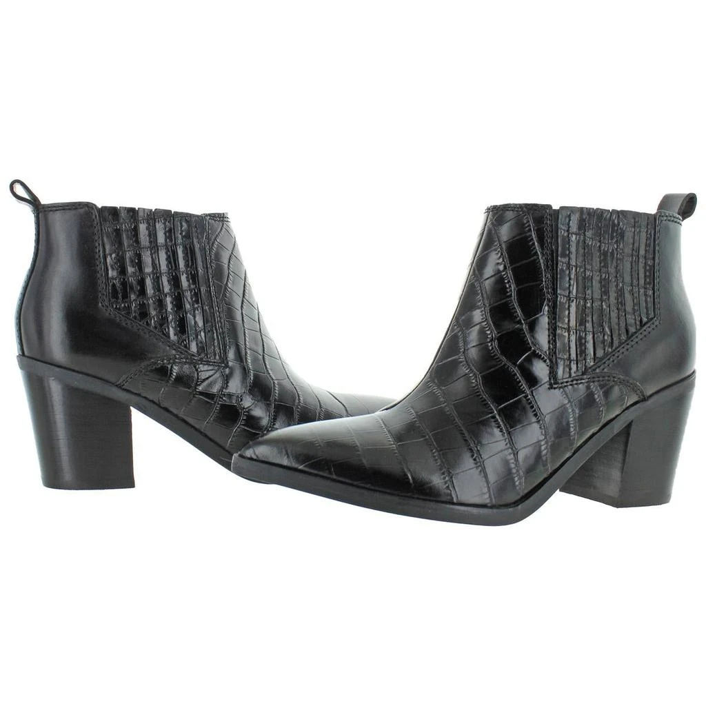 商品Marc Fisher|Marc Fisher Women's Rental 2 Faux Leather Stacked Heel Ankle Bootie,价格¥214,第3张图片详细描述