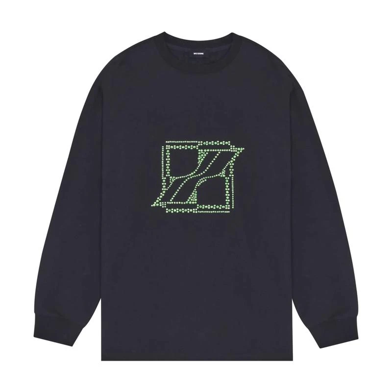 商品We11done|WE11DONE 男女同款黑色徽标圆领卫衣 WD-TT3-21-537-U-BK,价格¥1499,第1张图片