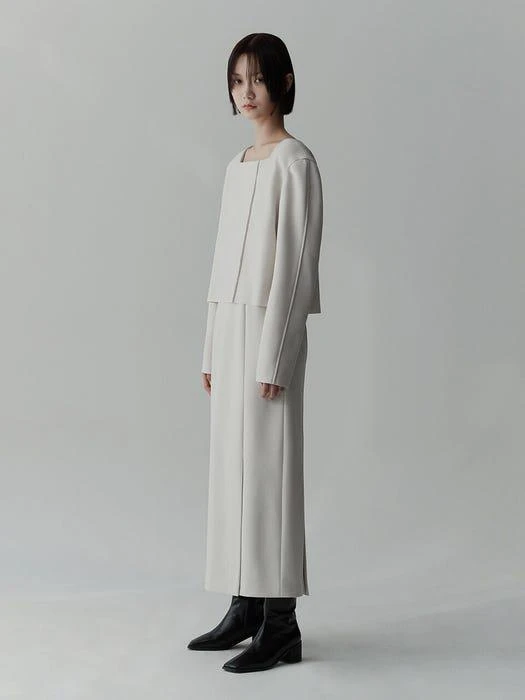 商品RE RHEE|Square Neck Crepe Top,价格¥673,第2张图片详细描述