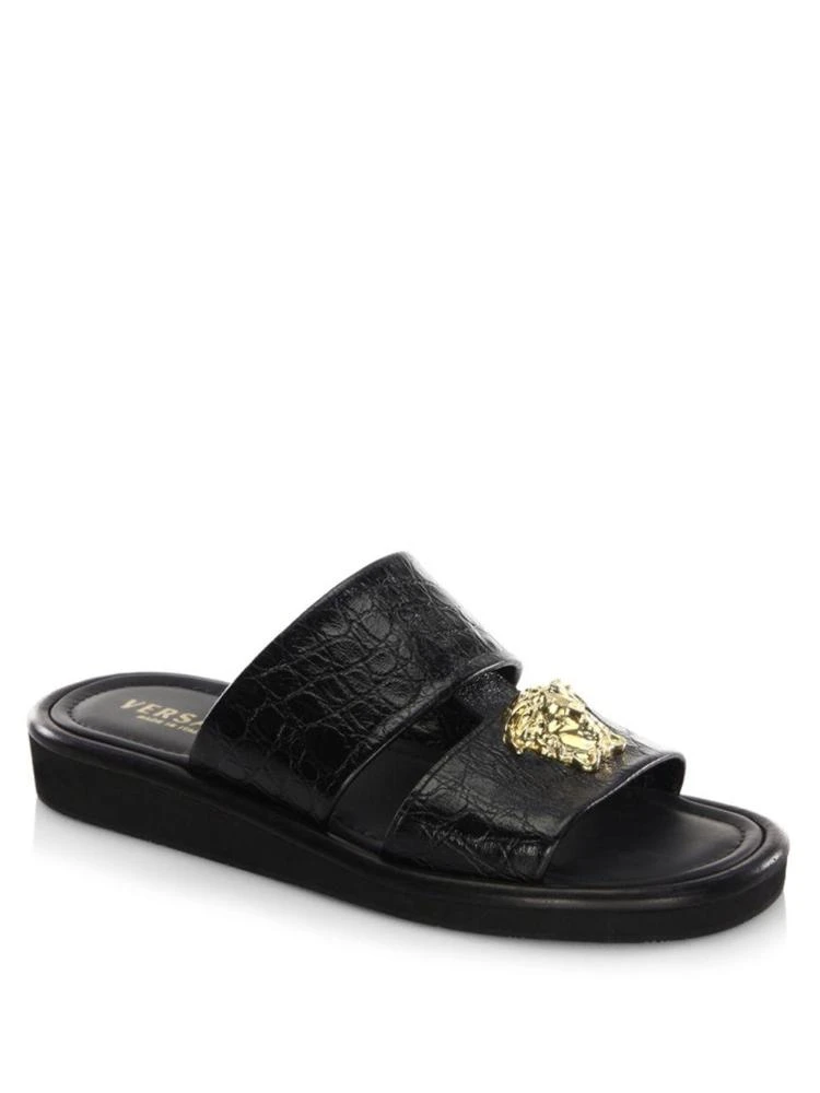 商品Versace|Double Strap Leather Sandals,价格¥6936,第1张图片