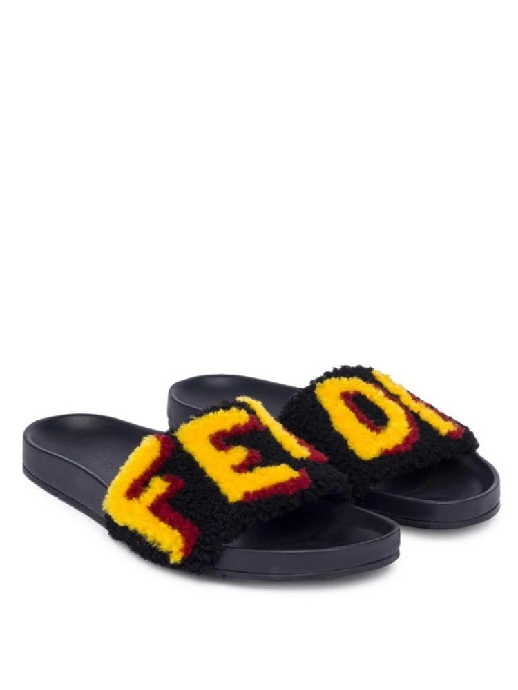 商品Fendi|Logo Shearling Slides,价格¥2785,第1张图片