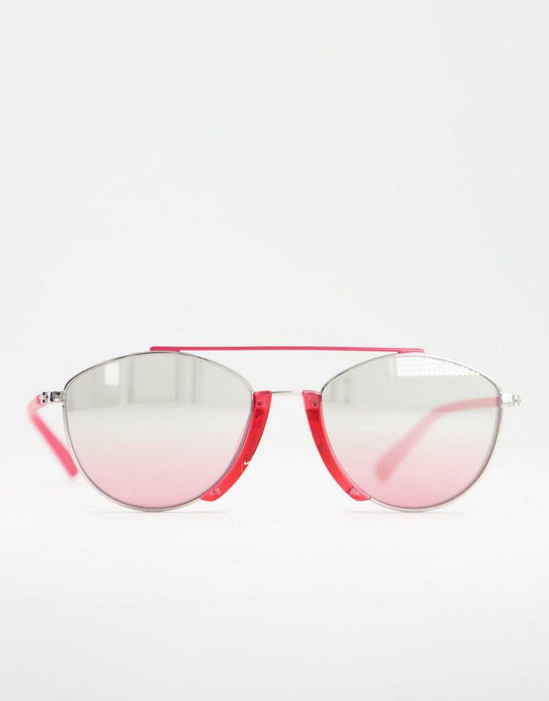 Calvin Klein Jeans fullrim sunglasses in pink商品第3张图片规格展示