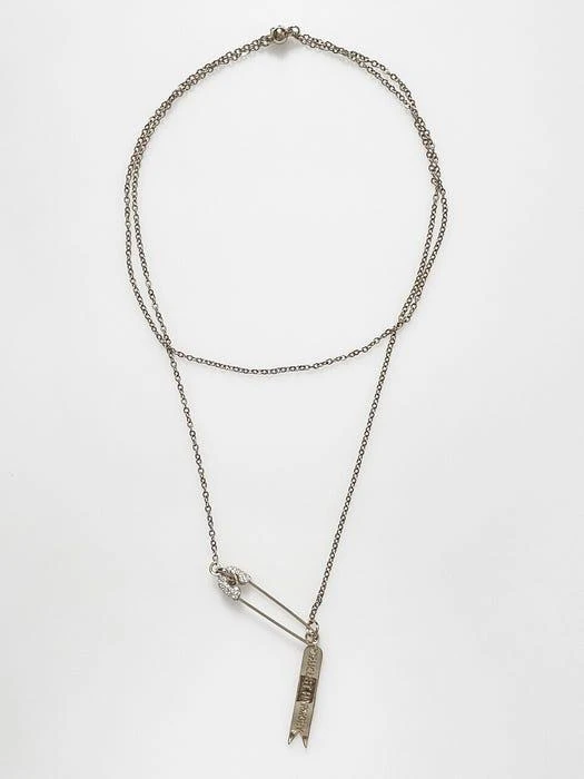 商品August Harmony|Two-way Safety Pin Magnet Necklace_ Silver,价格¥600,第2张图片详细描述