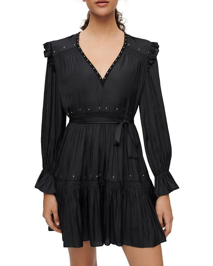 商品Maje|Rinode Studded Flowy Dress,价格¥1545,第1张图片