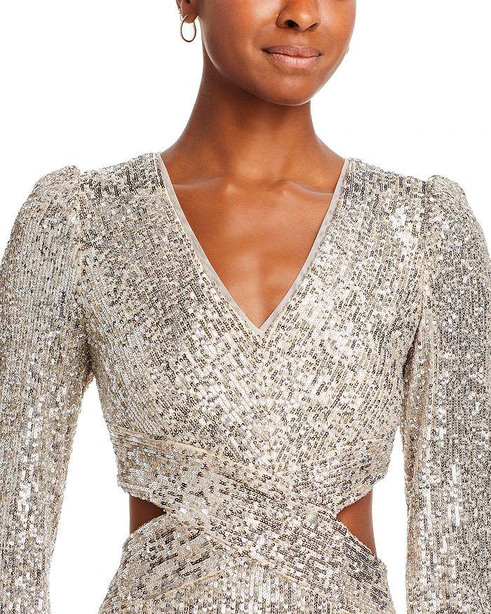商品AQUA|Sequined Cutout Gown - 100% Exclusive,价格¥2523,第2张图片详细描述