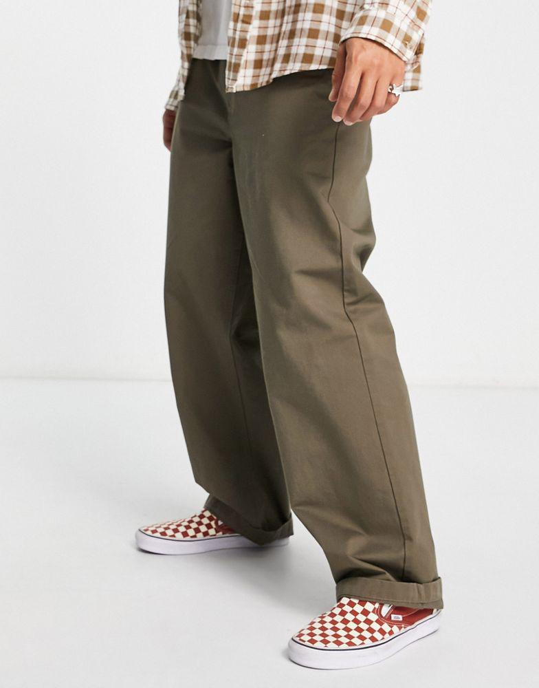 Vans authentic baggy chino trousers in green商品第1张图片规格展示