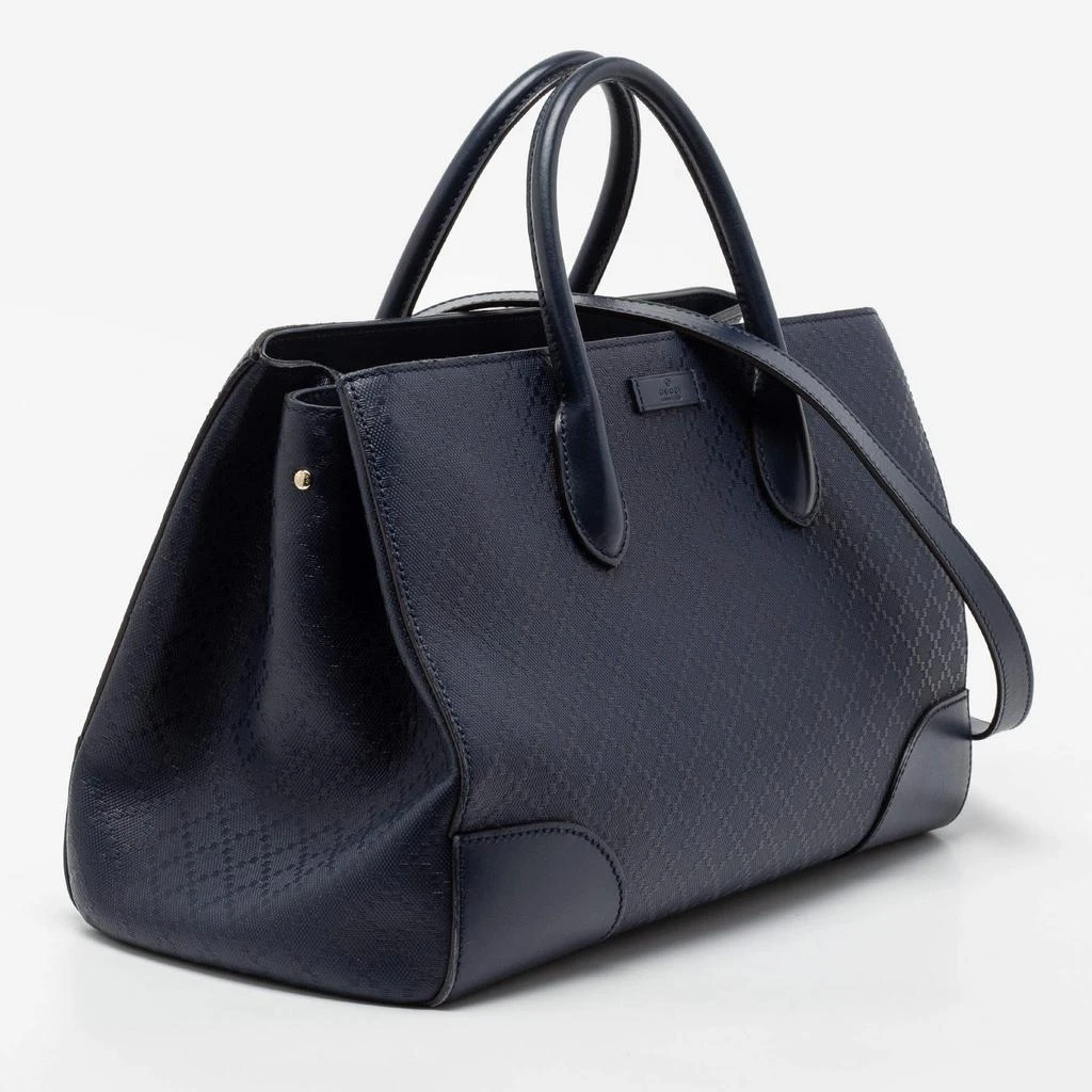 商品[二手商品] Gucci|Gucci Navy Blue Diamante Leather Top Zip Shopper Tote,价格¥3505,第3张图片详细描述