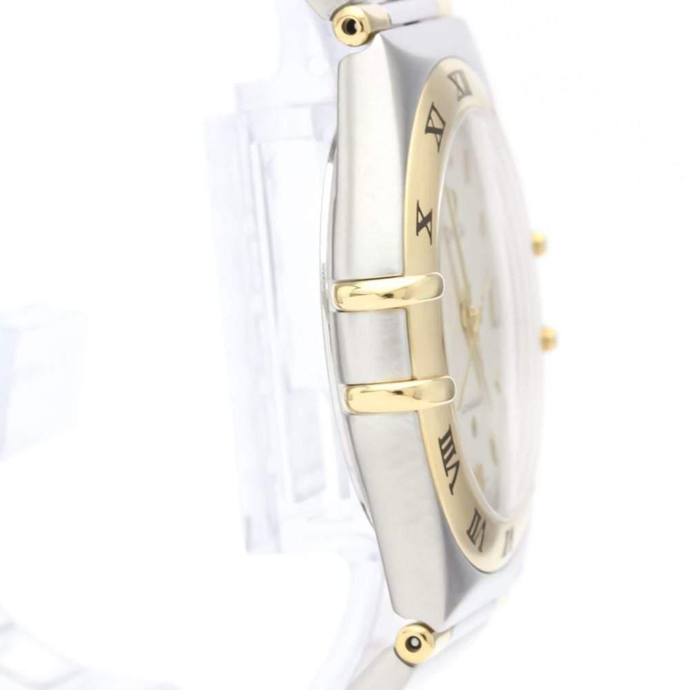 Omega Silver 18k Yellow Gold And Stainless Steel Constellation 1312.30 Quartz Men's Wristwatch 33 mm商品第6张图片规格展示