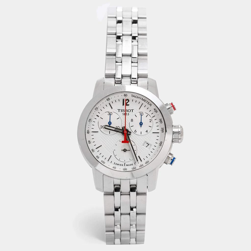 商品[二手商品] Tissot|Tissot Silver White Stainless Steel PRC 200 NBA Special Edition T055.217.11.017.00 Women's Wristwatch 35 mm,价格¥3013,第1张图片