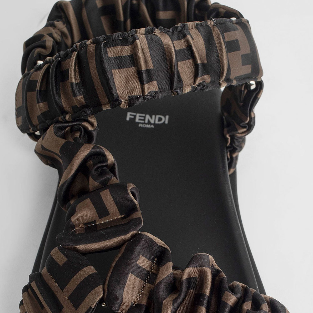 FENDI 女士多色手感缎面平底凉鞋 8X8291AE7S-F0R7V商品第4张图片规格展示