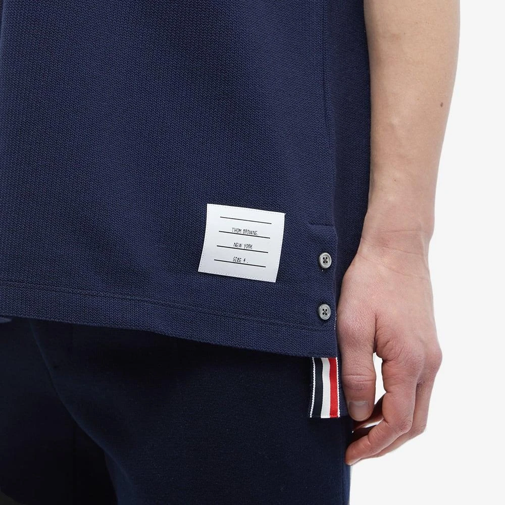 商品Thom Browne|Thom Browne Textured Cotton Polo Shirt,价格¥5407,第5张图片详细描述