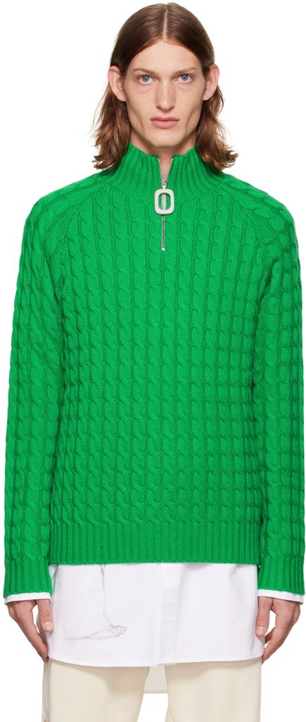 Green Cable Turtleneck商品第1张图片规格展示