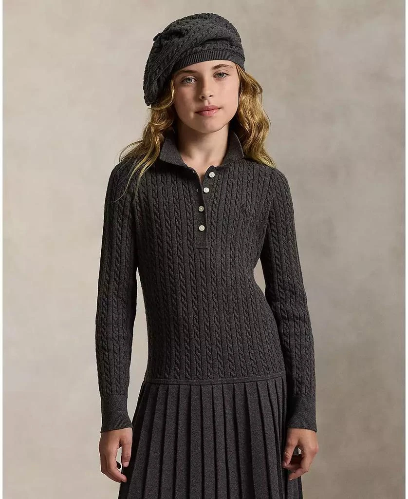 商品Ralph Lauren|Girls 7-16 Mini-Cable Long Sleeve Sweater Dress,价格¥506,第1张图片
