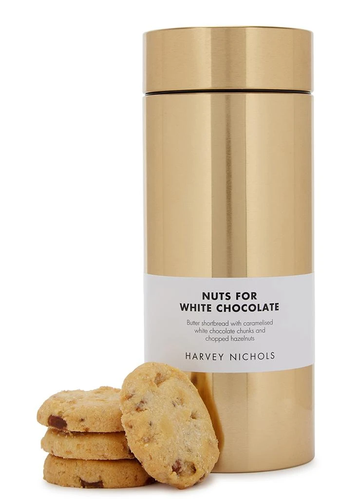 商品Harvey Nichols|Nuts For White Chocolate Shortbread Biscuits Tin 200g - Best Before 30/09/2023,价格¥26,第1张图片