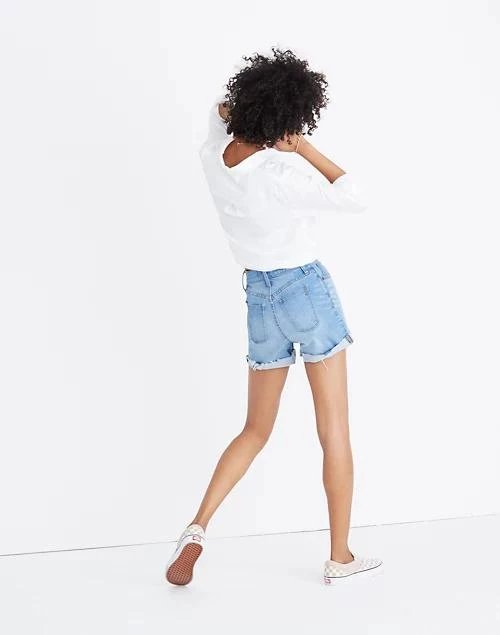 商品Madewell|High-Rise Denim Shorts: Button-Front Edition,价格¥317,第2张图片详细描述