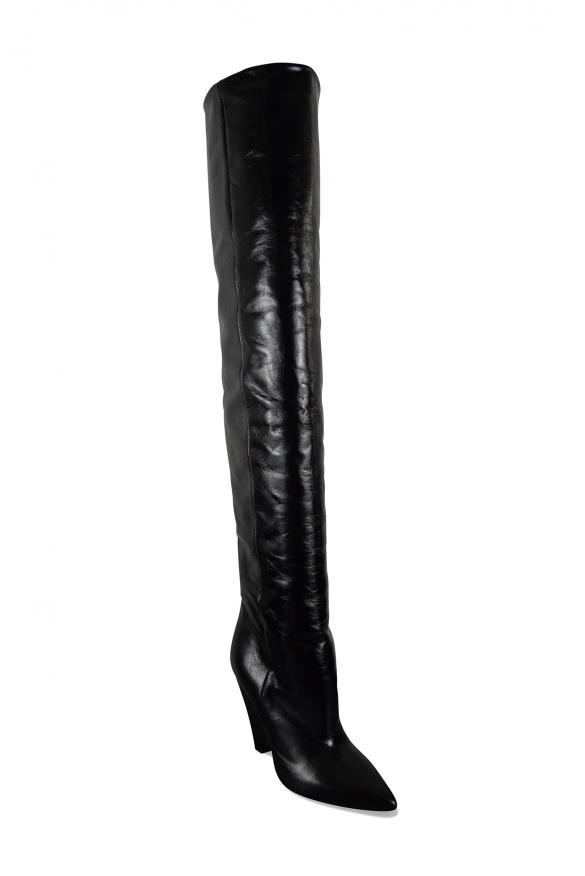 商品Yves Saint Laurent|Luxury Shoes For Women   Saint Laurent Niki 105 Boots In Black Leather,价格¥5722,第5张图片详细描述