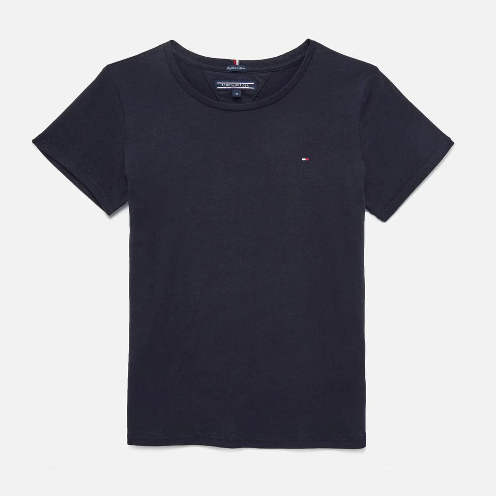 商品Tommy Hilfiger|Tommy Hilfiger Girls' Basic Short Sleeve T-Shirt - Sky Captain,价格¥76,第1张图片