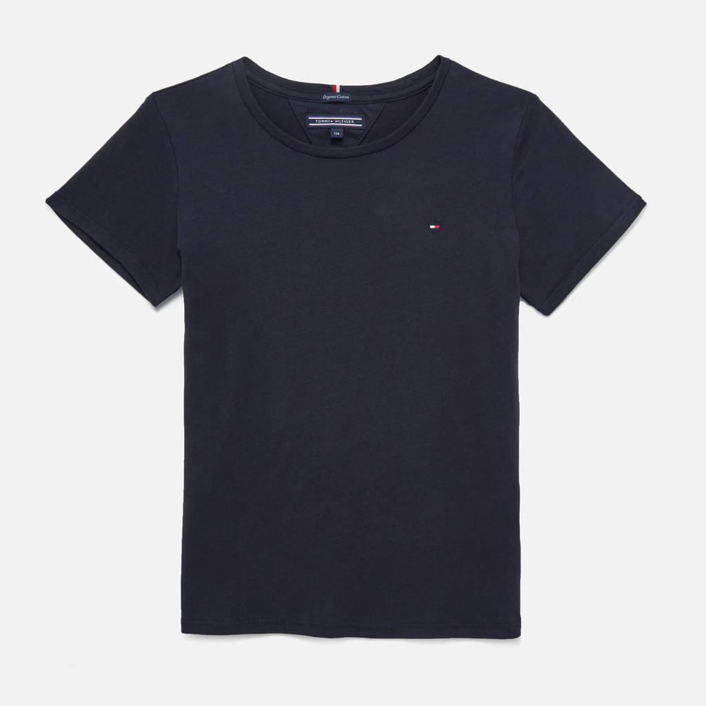 商品Tommy Hilfiger|Tommy Hilfiger Girls' Basic Short Sleeve T-Shirt - Sky Captain,价格¥83,第1张图片