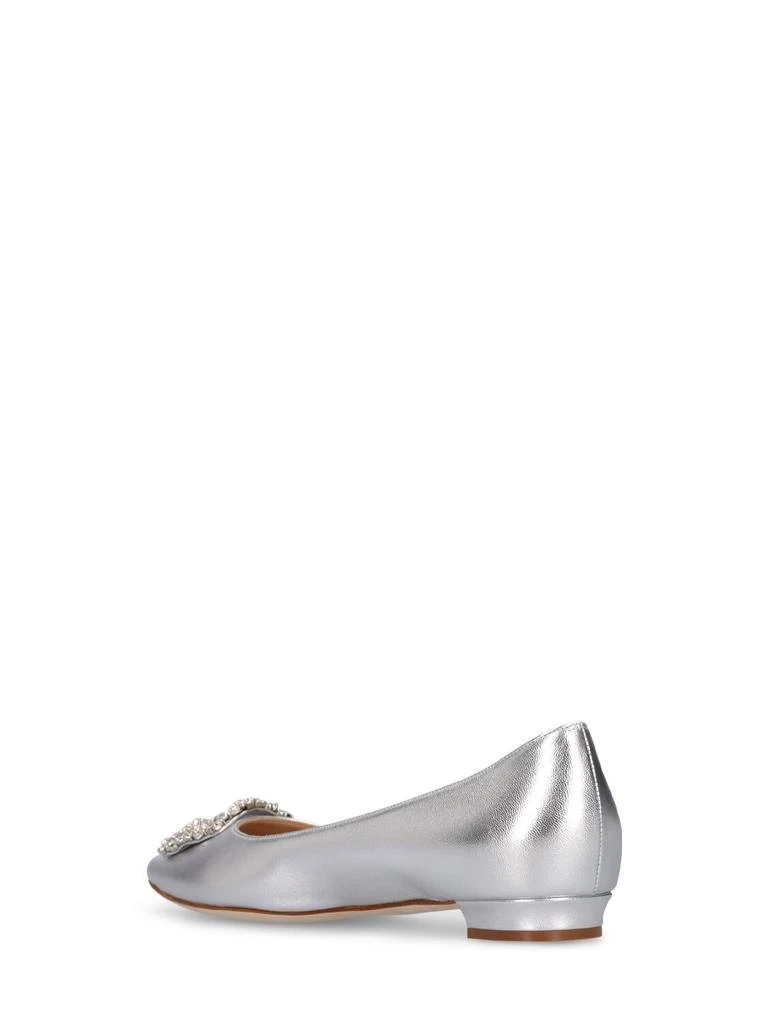 商品Manolo Blahnik|10mm Hangisiflat Leather Ballerinas,价格¥5942,第3张图片详细描述