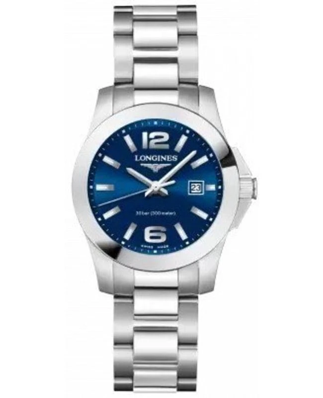 商品Longines|Longines Conquest Quartz Blue Dial Steel Women's Watch L3.376.4.96.6,价格¥4789,第1张图片