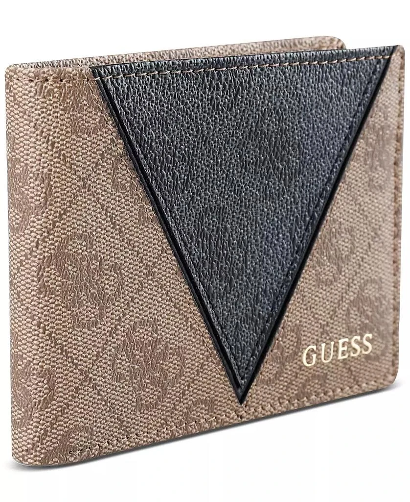 商品GUESS|Men's Quattro Patchwork Triangle Logo Wallet,价格¥226,第2张图片详细描述