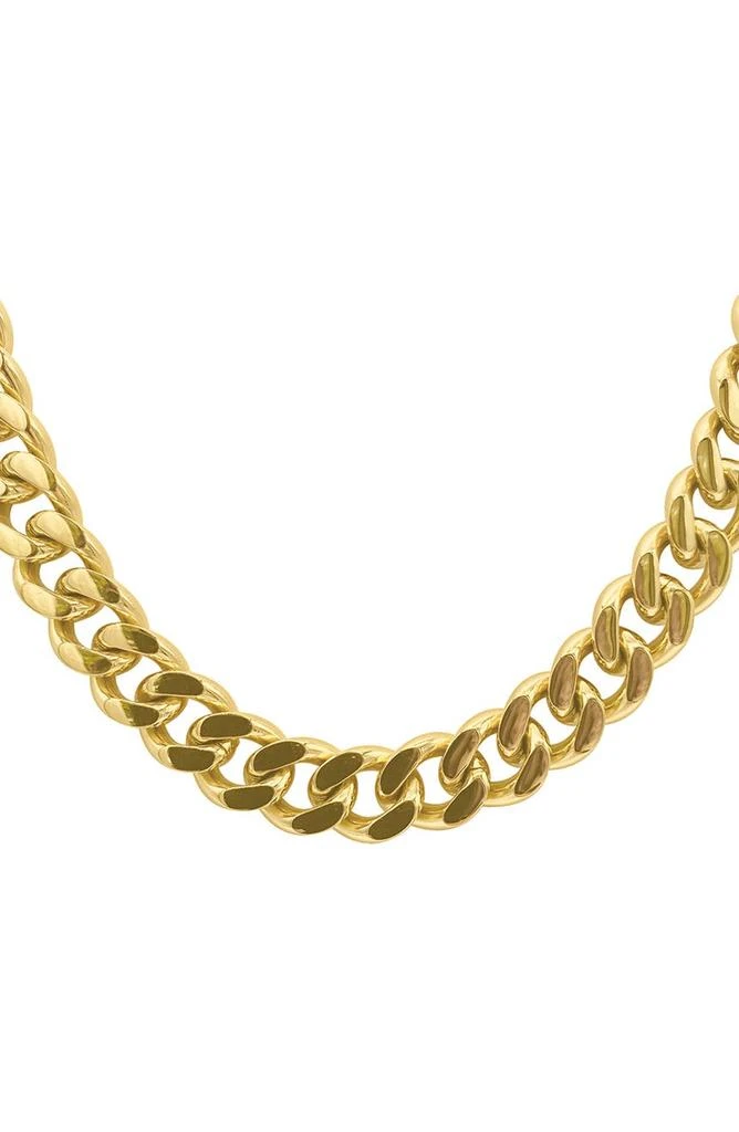 商品ADORNIA|Water Resistant 14K Gold Plated Curb Chain Necklace,价格¥261,第3张图片详细描述