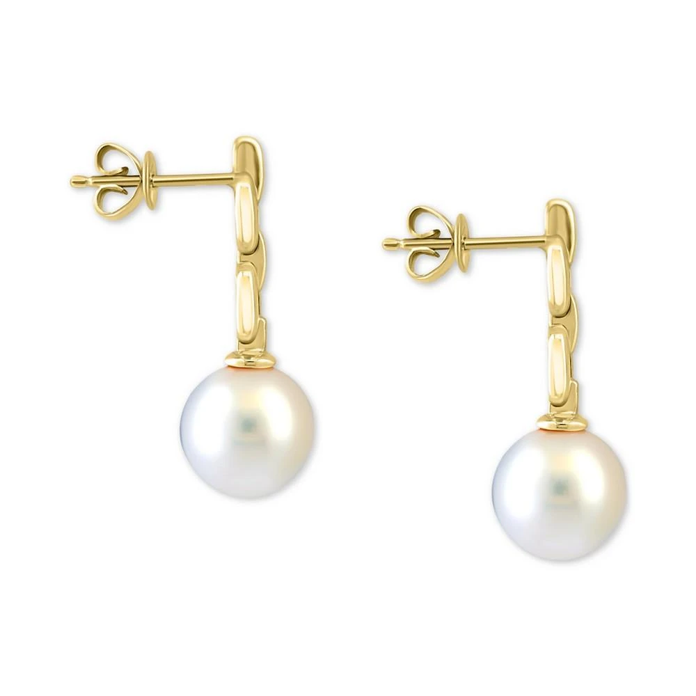 商品Effy|EFFY® Cultured Freshwater Pearl (10mm) Chain Link Drop Earrings in 14k Gold,价格¥9607,第4张图片详细描述