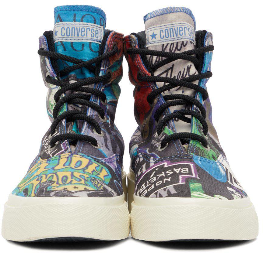 Multicolor Beat the World Skidgrip High Sneakers商品第2张图片规格展示