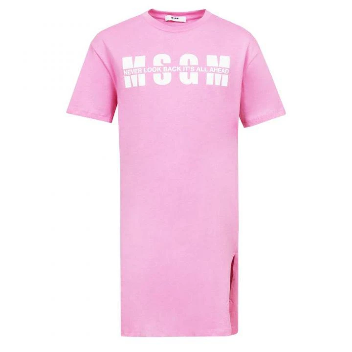 商品MSGM|Slogan Logo Pink Dress,价格¥182,第1张图片