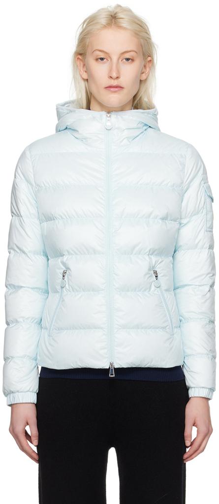 Moncler Blue Gles Down Jacket - Coats - BeyondStyle