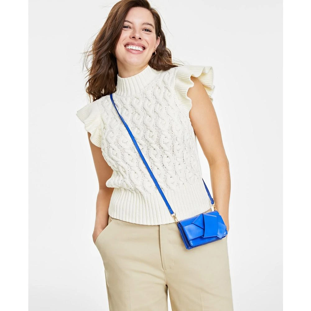 商品On 34th|Women's Flutter-Sleeve Cable-Knit Sweater, Created for Macy's,价格¥223,第1张图片