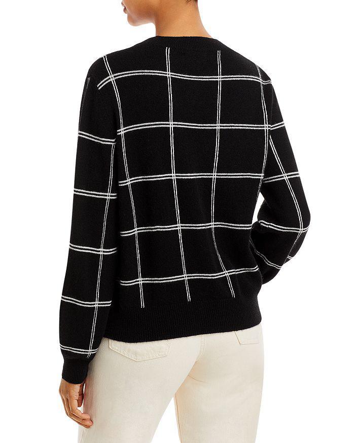 商品AQUA|Windowpane Cashmere Crewneck Sweater - 100% Exclusive,价格¥1026,第5张图片详细描述