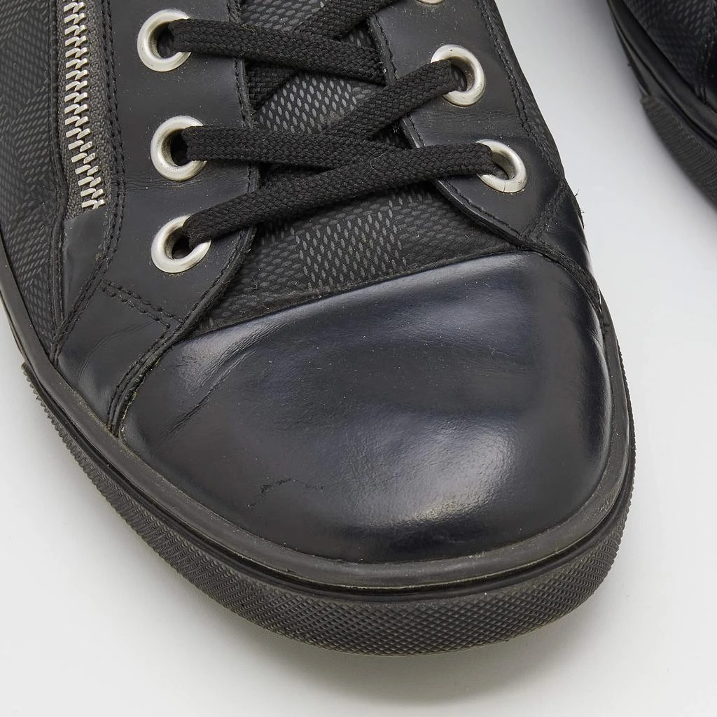 Louis Vuitton Black Damier Print Nylon, Suede And Leather Adventure Zip Low Top Sneakers Size 42 商品