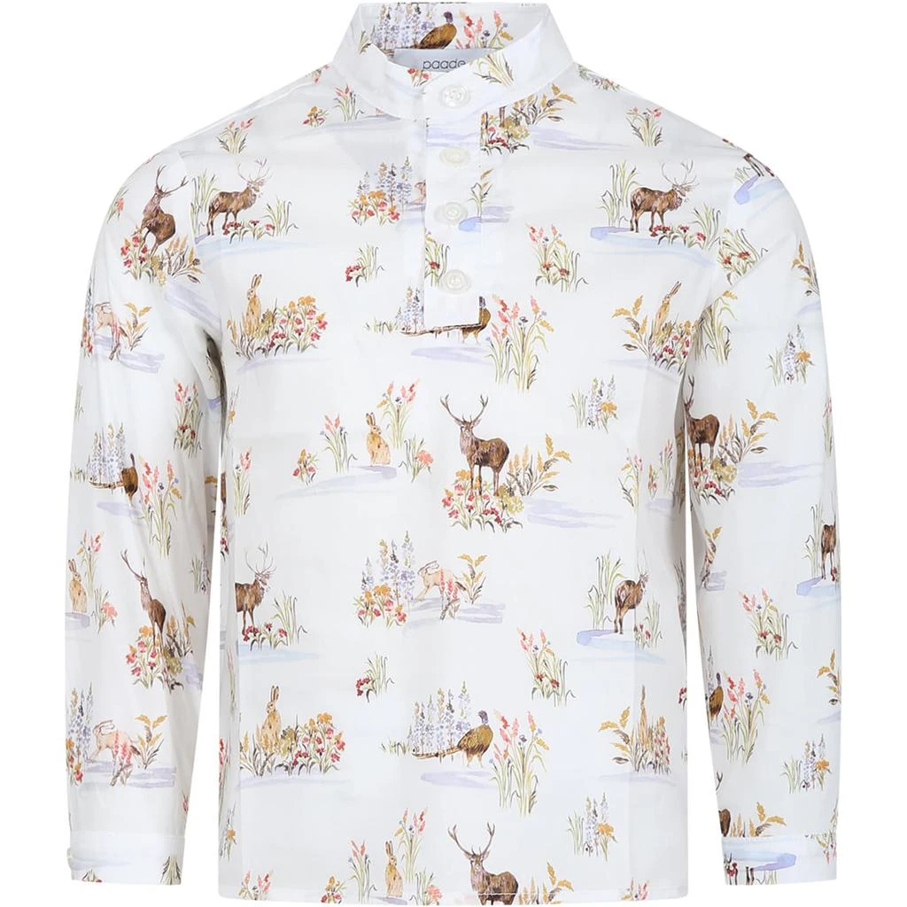 商品Paade Mode|White Shirt For Girl With Print,价格¥1150,第1张图片