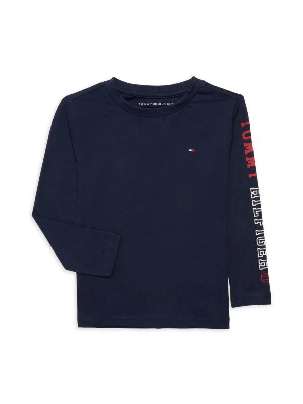 商品Tommy Hilfiger|Little Boy’s Iconic Logo Crewneck Tee,价格¥113,第1张图片