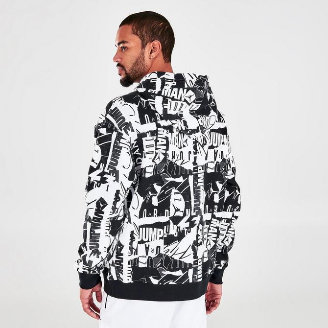 Men's Jordan Essentials Allover Print Graphic Fleece Hoodie商品第4张图片规格展示