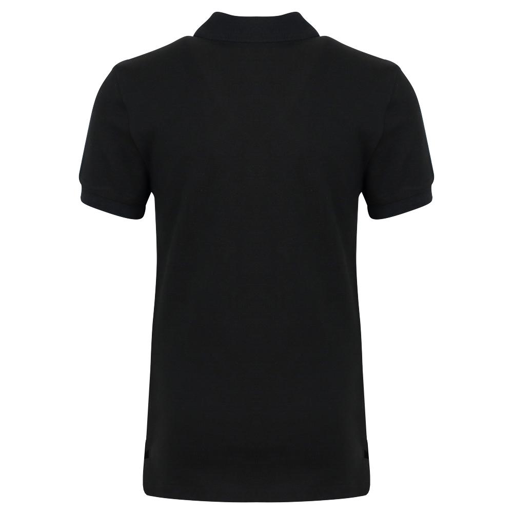 Black Custom Fit Short Sleeve Polo Shirt商品第2张图片规格展示