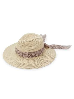 商品KENDALL & KYLIE|Resort Leopard-Print Band Panama Hat,价格¥198,第1张图片