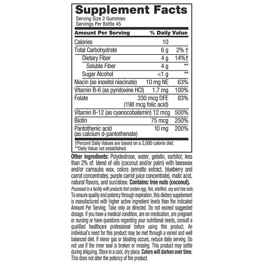 商品Vitafusion|Fiber Well Fit Gummies Supplement Peach, Strawberry & Berry,价格¥112,第4张图片详细描述