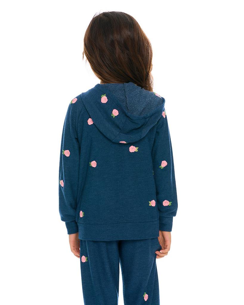 Girls' Floral Embroidered Hoodie  - Little Kid商品第3张图片规格展示